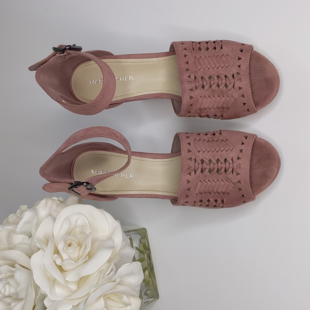 MARC FISHER Batini Wedge Sandal Cork pink